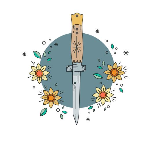 525x490 Flowers Dagger Vector