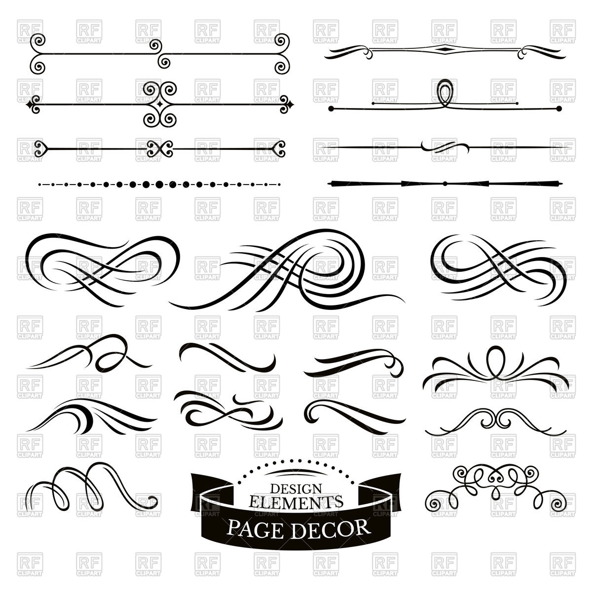 1200x1200 Calligraphic Design Elements