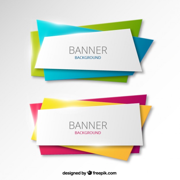 626x626 Colorful Banners Background Vector Free Download