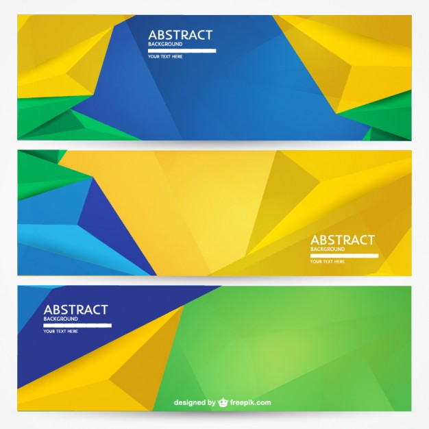 626x626 Geometric Brazil Banners Background Set Vector Free Download