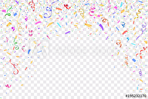 500x334 Festive Design. Border Of Colorful Bright Confetti Isolated On