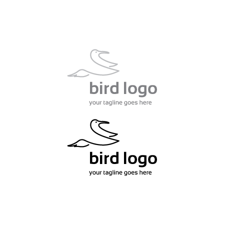 450x450 Bird Logo Design Template 100% Vector (Re Sizable)