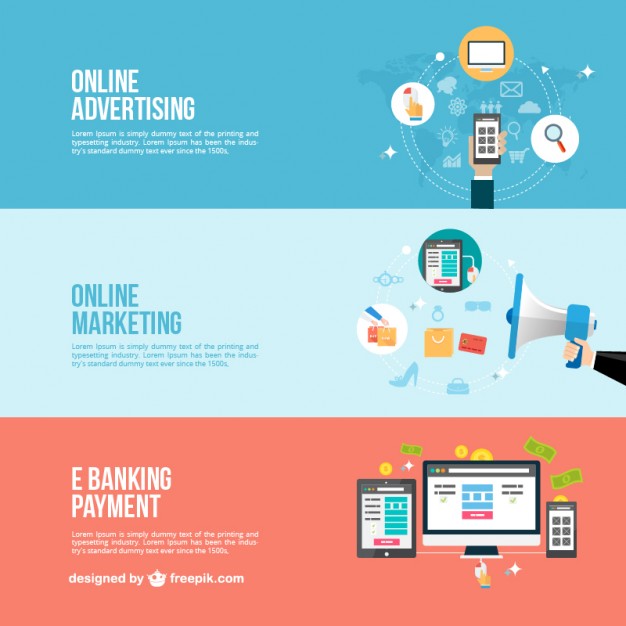 626x626 Online Business Banners Vector Free Download