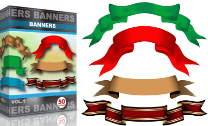 429x259 Vector Graphic Banners Vector Amp Photoshop Brushes Stock