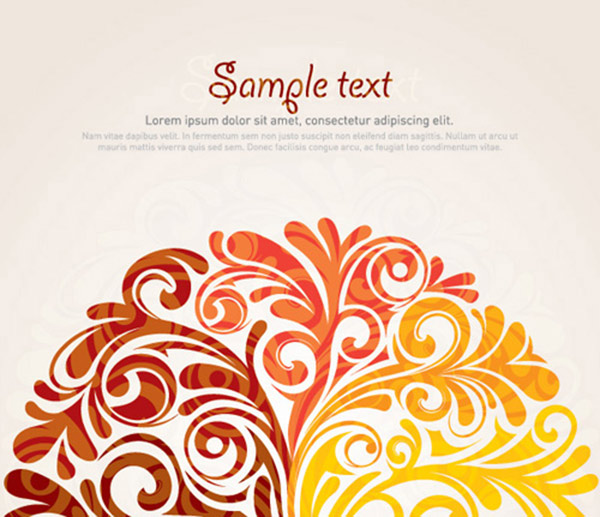 600x517 40 Swirly Curly Amp Floral Based Vector Design Elements Web