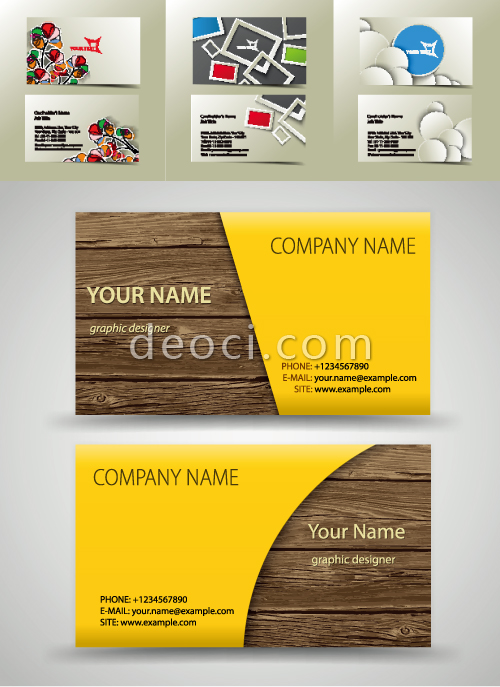 500x687 Free 4 Vector Business Card Cover Background Design Template