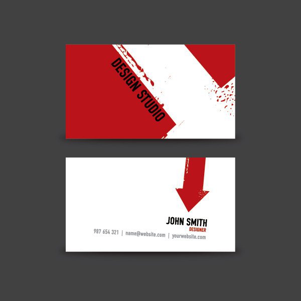 600x600 Business Card Design Free Vector 123freevectors