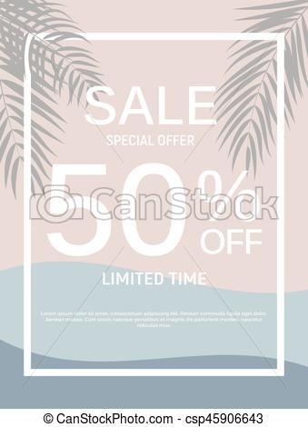 339x470 Abstract Designs Sale Banner Template With Frame. Vector