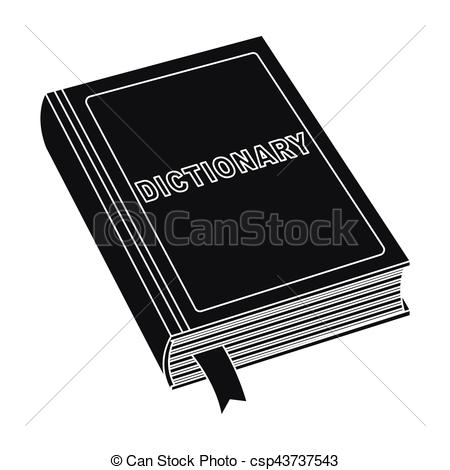 450x470 Dictionary Icon In Black Style Isolated On White Background