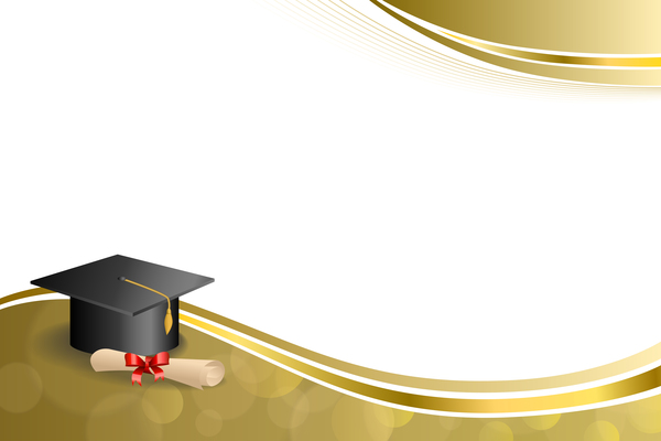 600x400 Education Diploma With Graduation Cap And Abstract Background