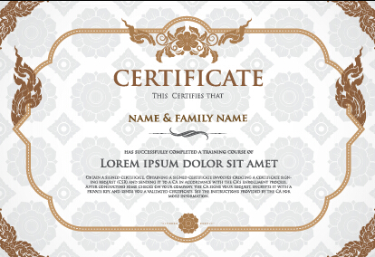 414x284 Light Color Certificate And Diploma Creative Template Vector 01