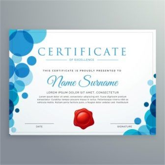 336x336 Free Vector Diploma Of Completion Certificate Templates H