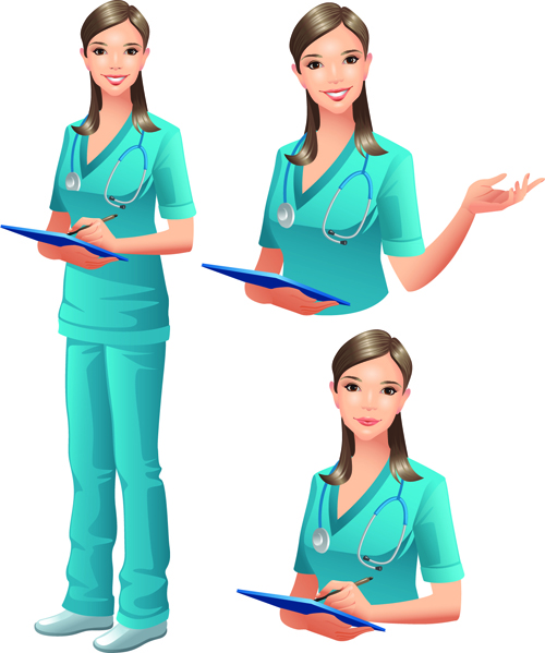 500x599 Vector Doctor Design Elements Set 02 Free Download
