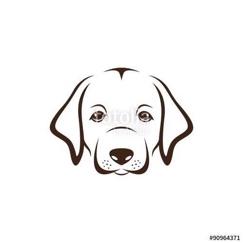 500x500 Dogs Face Silhouette Logo Template Stock Image And Royalty Free