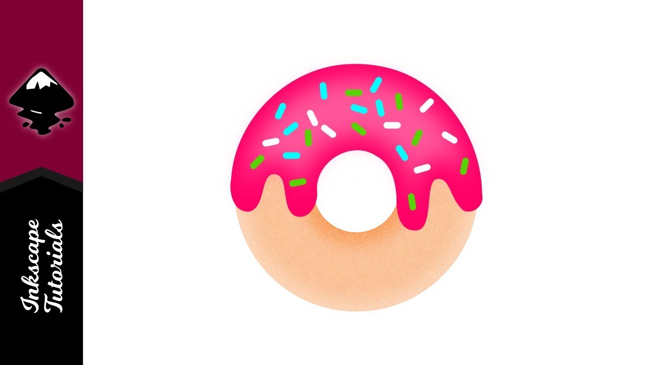 1280x720 Inkscape Tutorial Create A Vector Donut Icing Sprinkles Logo