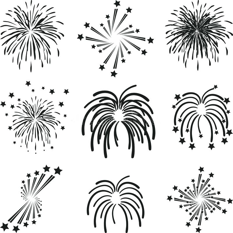 800x800 Download Fireworks Explosion Template Collection Stock Vector