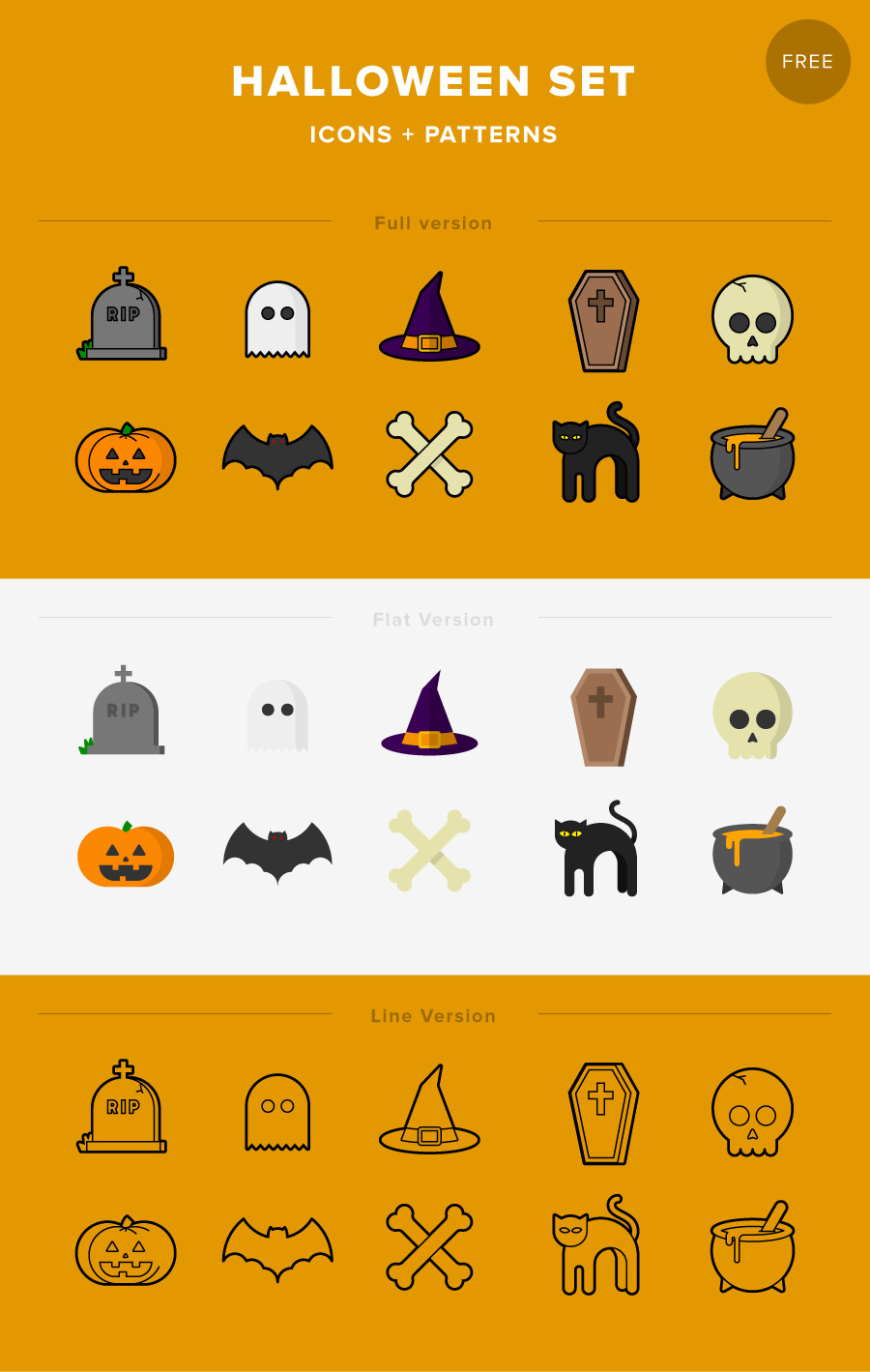 900x1419 Halloween Set (Icons + Patterns) Free Download
