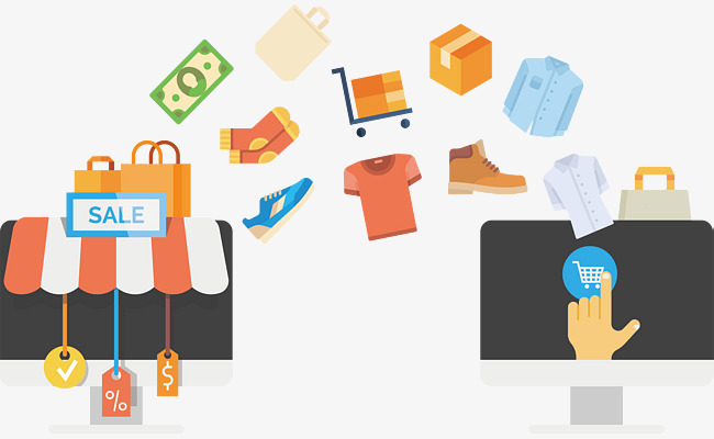 650x400 Discount On Computer Shopping Sites, Computer Vector, Shopping