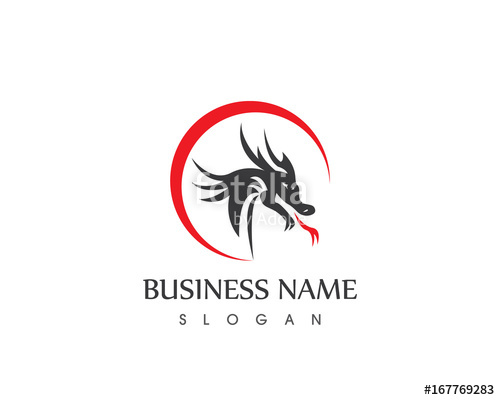500x400 Dragon Head Logo Design Stock Image And Royalty Free Vector Files