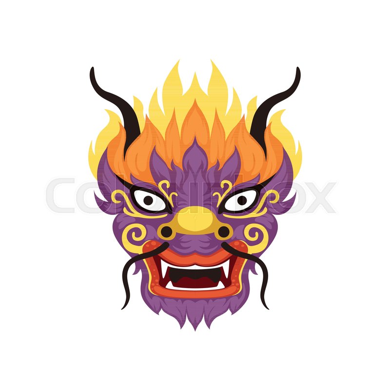 800x800 Dragon Head, Element Of Chinese Traditional Boat Festival Vector