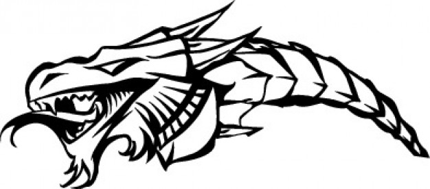 626x275 Dragon Head Vector Free Download