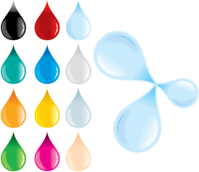 661x570 Drops Of Water Droplets Theme Vector