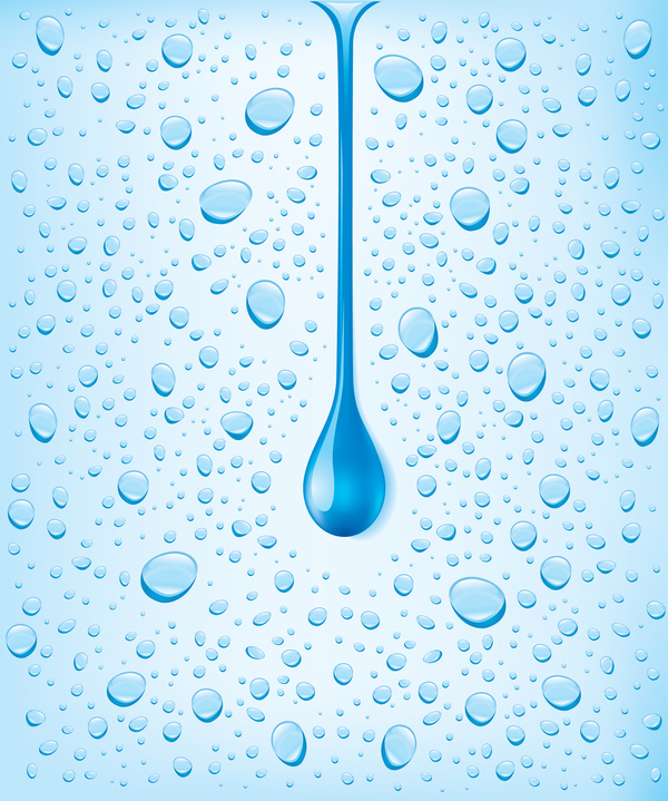 600x719 Light Blue Water Droplets Vector Background Material 01 Free Download
