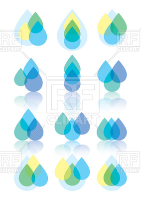 283x400 Set Of Simple Droplets Vector Image Vector Artwork Of Design