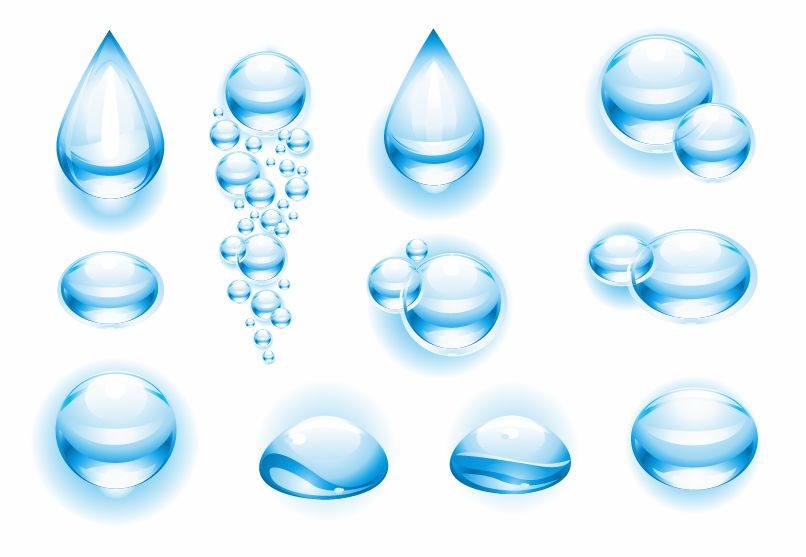 806x557 Water Droplets Clipart Vector
