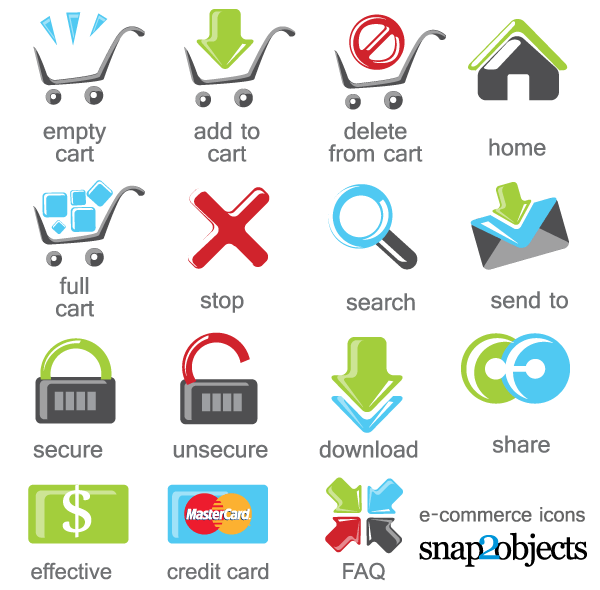 600x590 Free Vector E Commerce Icons 123freevectors