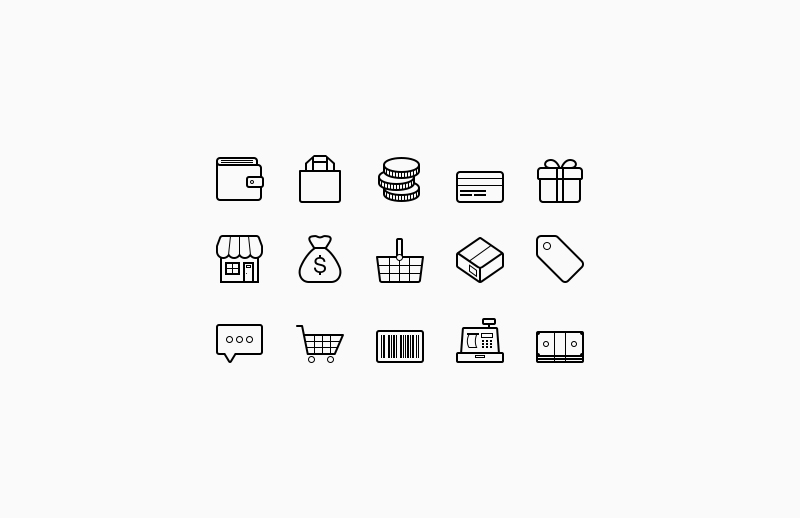 800x518 Vector Ecommerce Icons