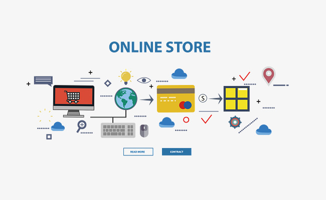 650x400 E Commerce Vector Material, Vector E Commerce, Electronic Screen