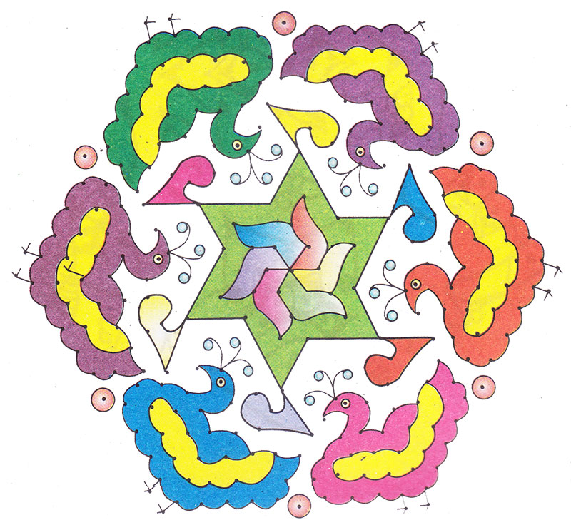 800x736 Easy Rangoli Design