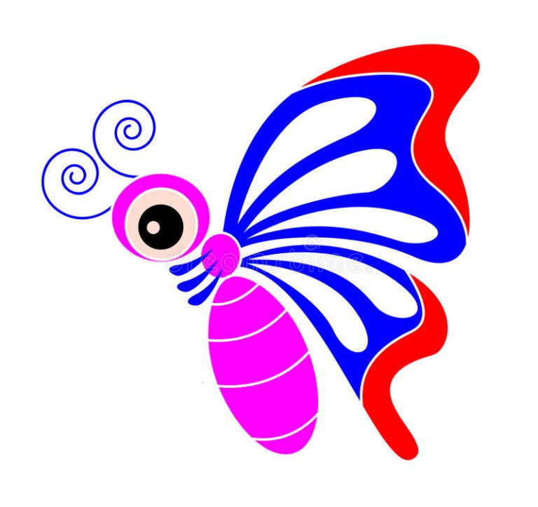 768x723 Butterfly Cartoon Images Butterfly Cartoon Stock Vector