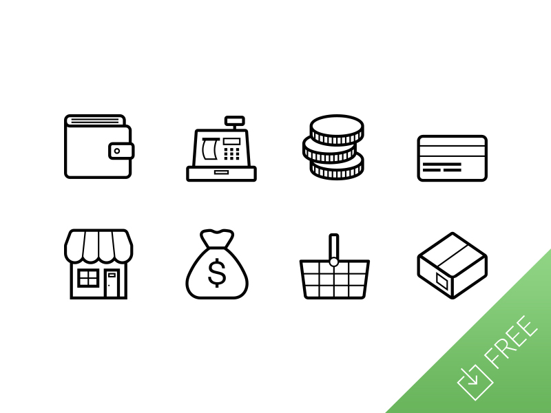 800x600 Vector Ecommerce Icons By Medialoot