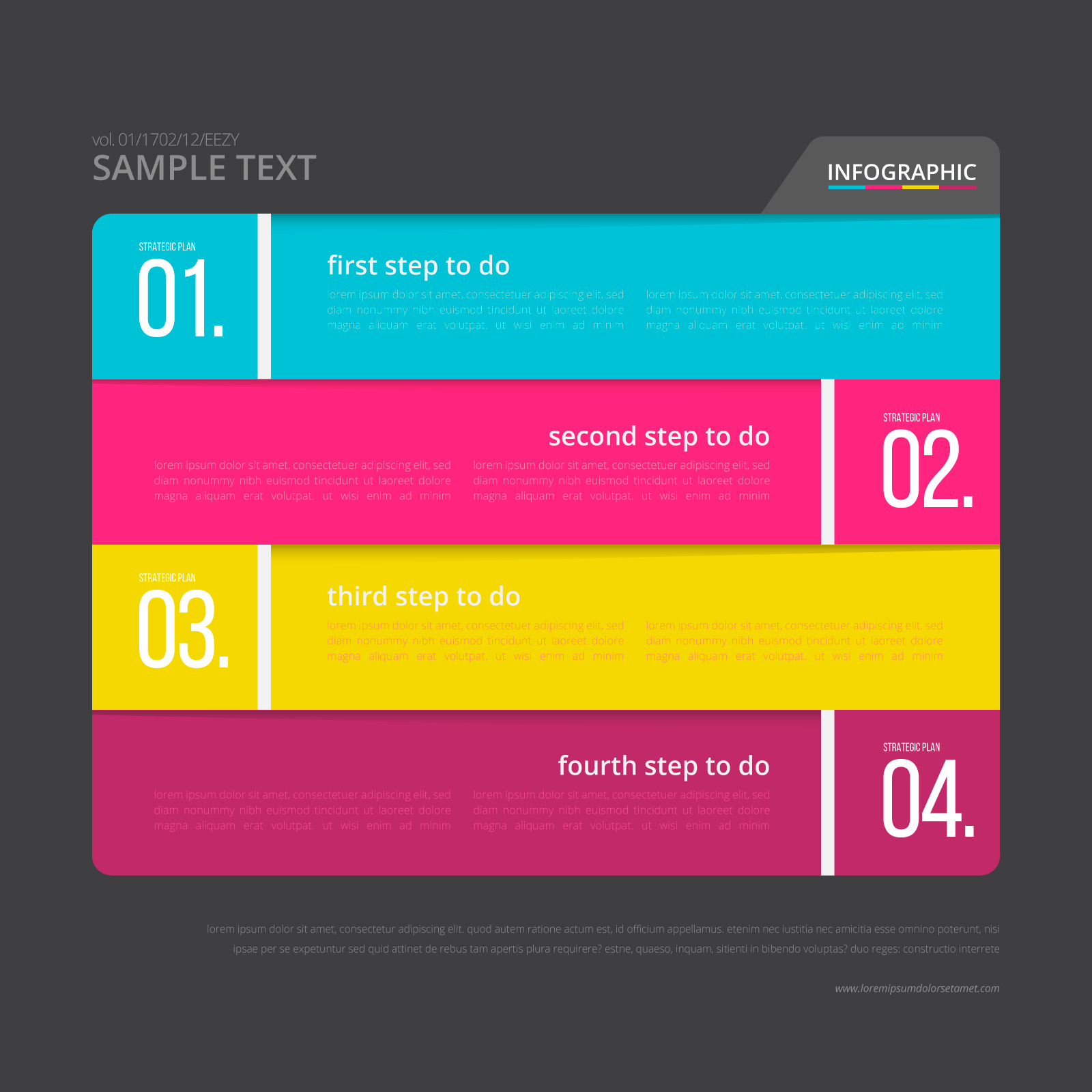 1600x1600 Vector Infographic Index Paper With Black Background Template