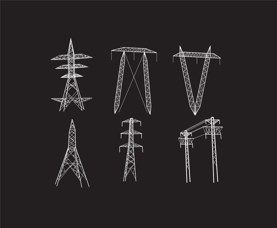 1136x936 Electricity Pylon Vector Vector Art Amp Graphics