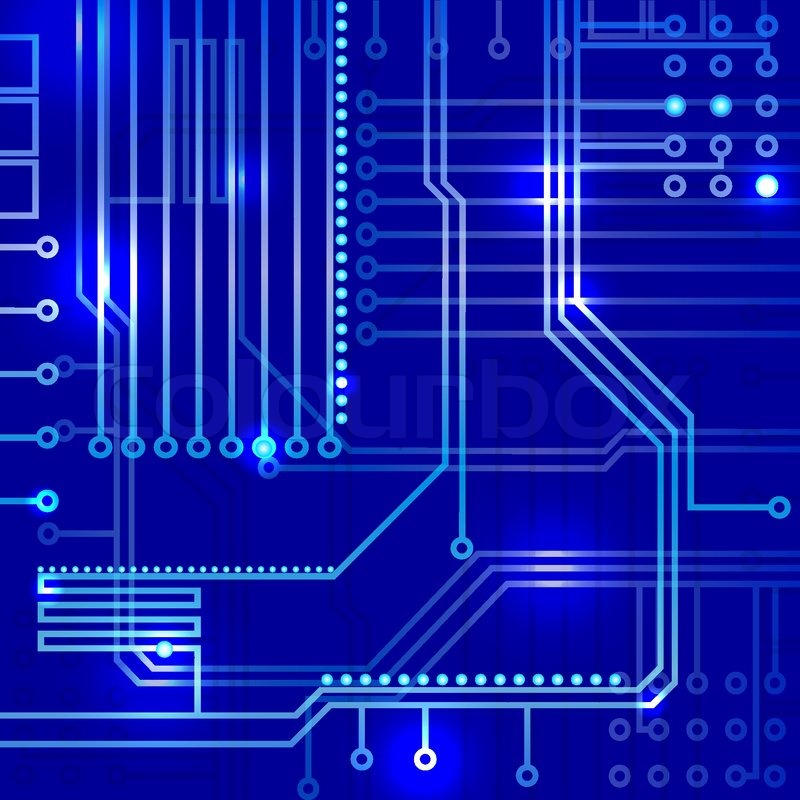 800x800 Abstract Electronics Blue Background Stock Vector Colourbox