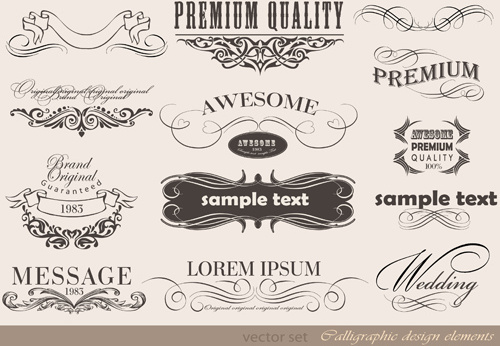 500x346 Free Vintage Design Element Vectors Free Vector Download (33,016