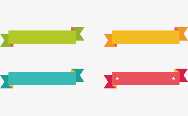 650x400 Posters Png Ribbon Vector Elements, Colored Ribbon, Posters