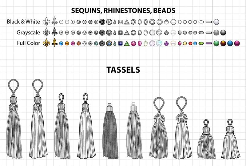 800x539 Vector Fabric Swatches Amp Fashion Embellishments