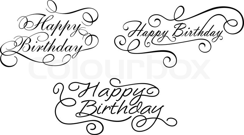 800x443 Calligraphic Embellishments Stock Vector Colourbox