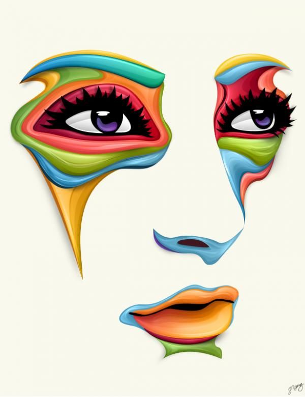 600x780 Vector Faces By Jeremy Young Design Amp Illustration