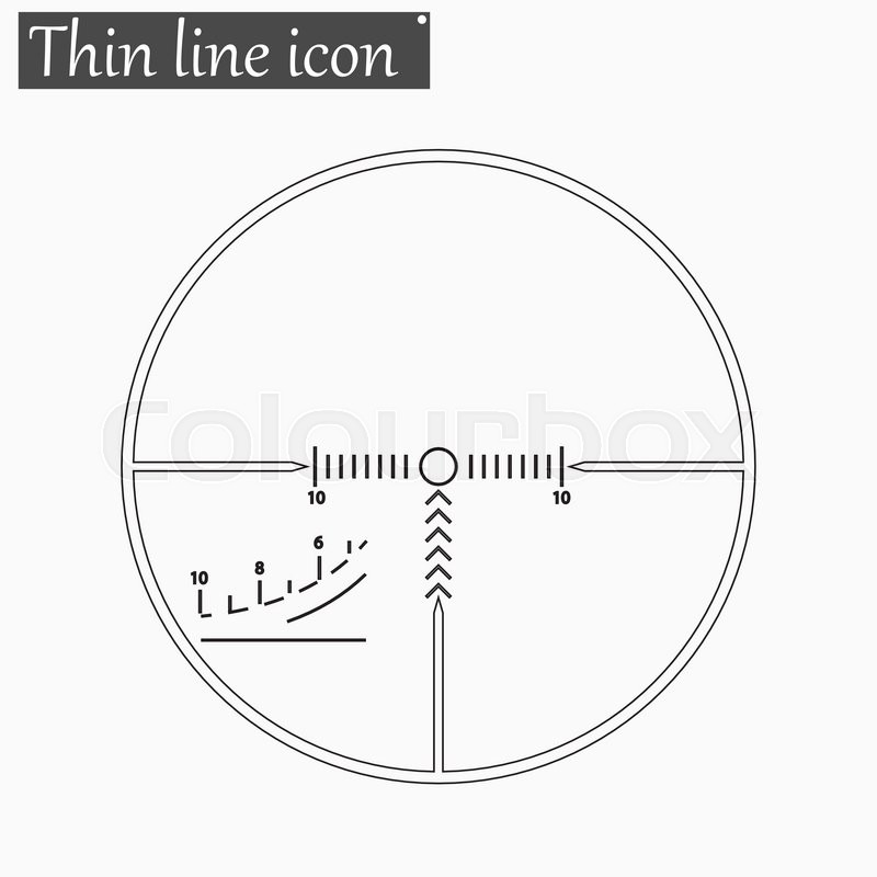 800x800 Finder Target Iicon Vector Style Black Thin Line Stock Vector