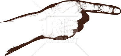 400x188 Index Finger Pointing Direction To The Right Vector Image Vector