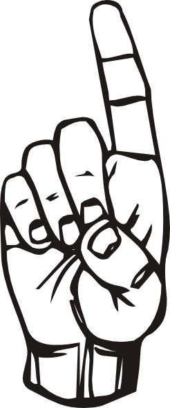 246x591 Sign Language D Finger Pointing Clip Art Free Vector In Open