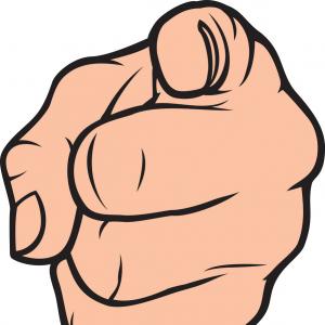 300x300 Stock Illustration Thumb Index Finger Hand Gesture Front Back View