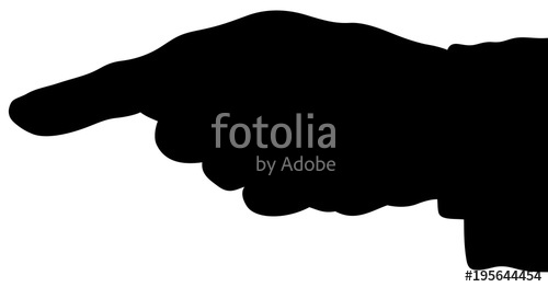 500x262 Finger Pointing Silhouette Stock Image And Royalty Free Vector