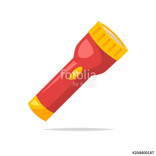 500x500 Flashlight Vector Isolated Stock Image And Royalty Free Vector