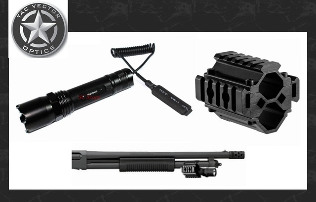 640x410 Vector Optics Tactical Barrel Flashlight And Tri Rail Mount Weapon